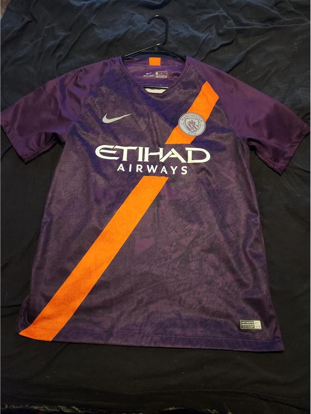 Manchester City 2018/2019 England Third Soccer Jersey Size M